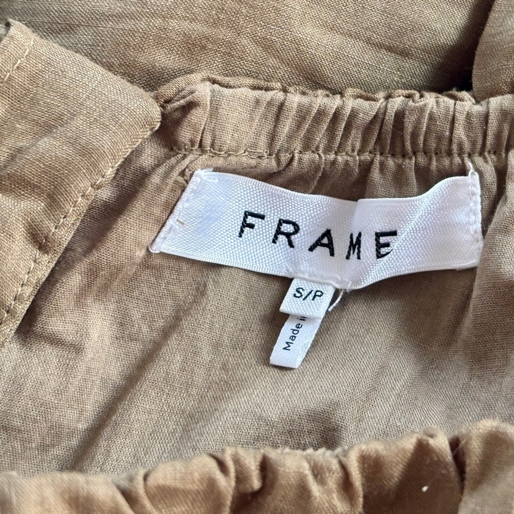 FRAME | Ruffle Strap Tank Small | Moss - Picture 5 of 6